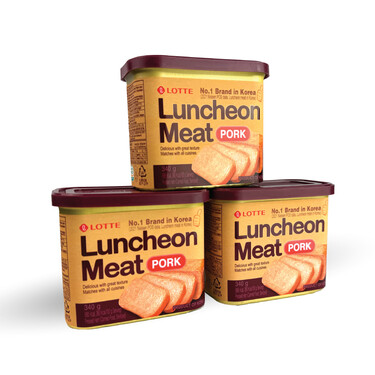 Lotte Luncheon Meat (Pork) (340g x 3 Cans)